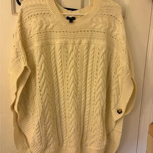 Talbots Cable Knit Poncho Sweater Size Large